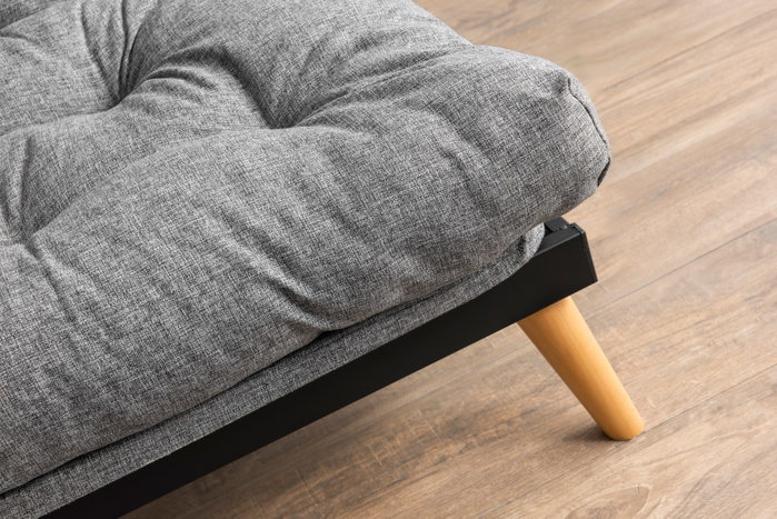 Atelier Del Sofa Saki - Sofá cama de 3 plazas, Gris claro